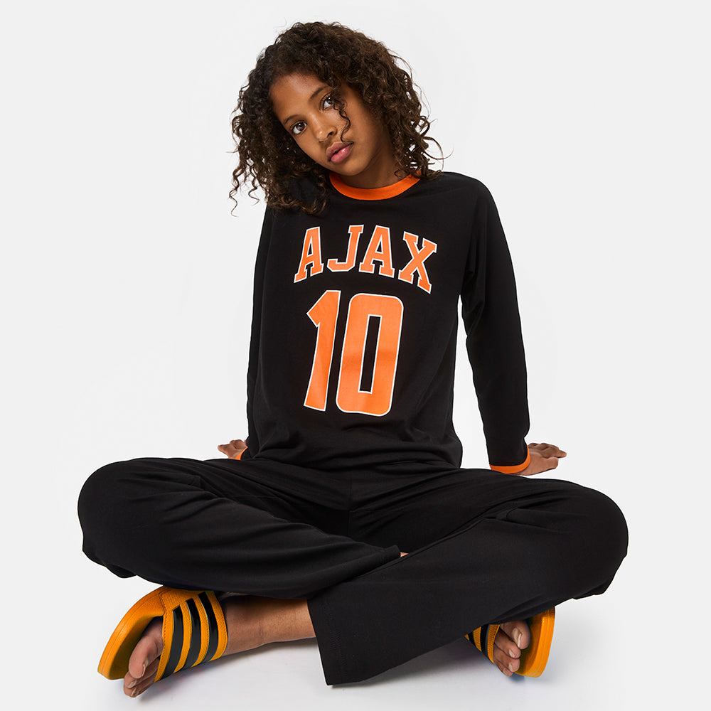 Ajax-pajamas black orange 2