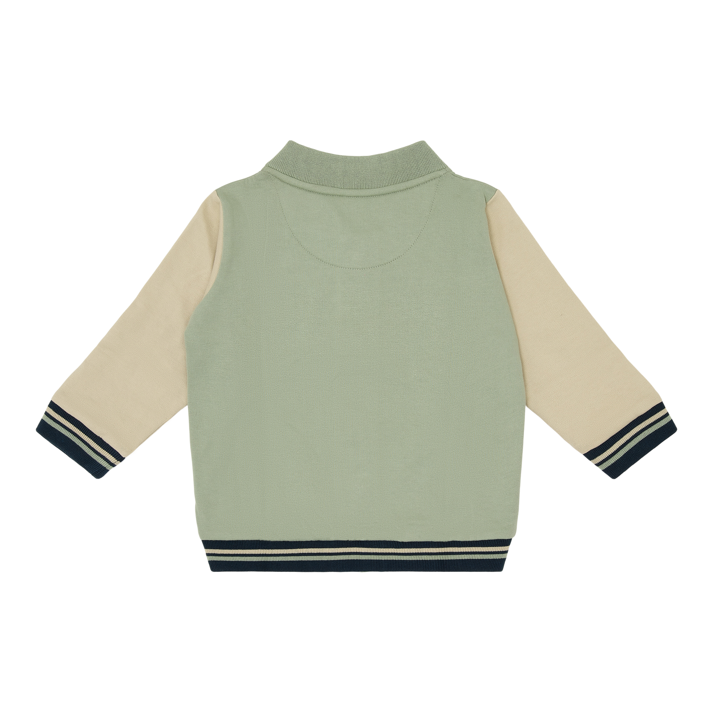 Ajax-baseball jacket green beige toddler 2