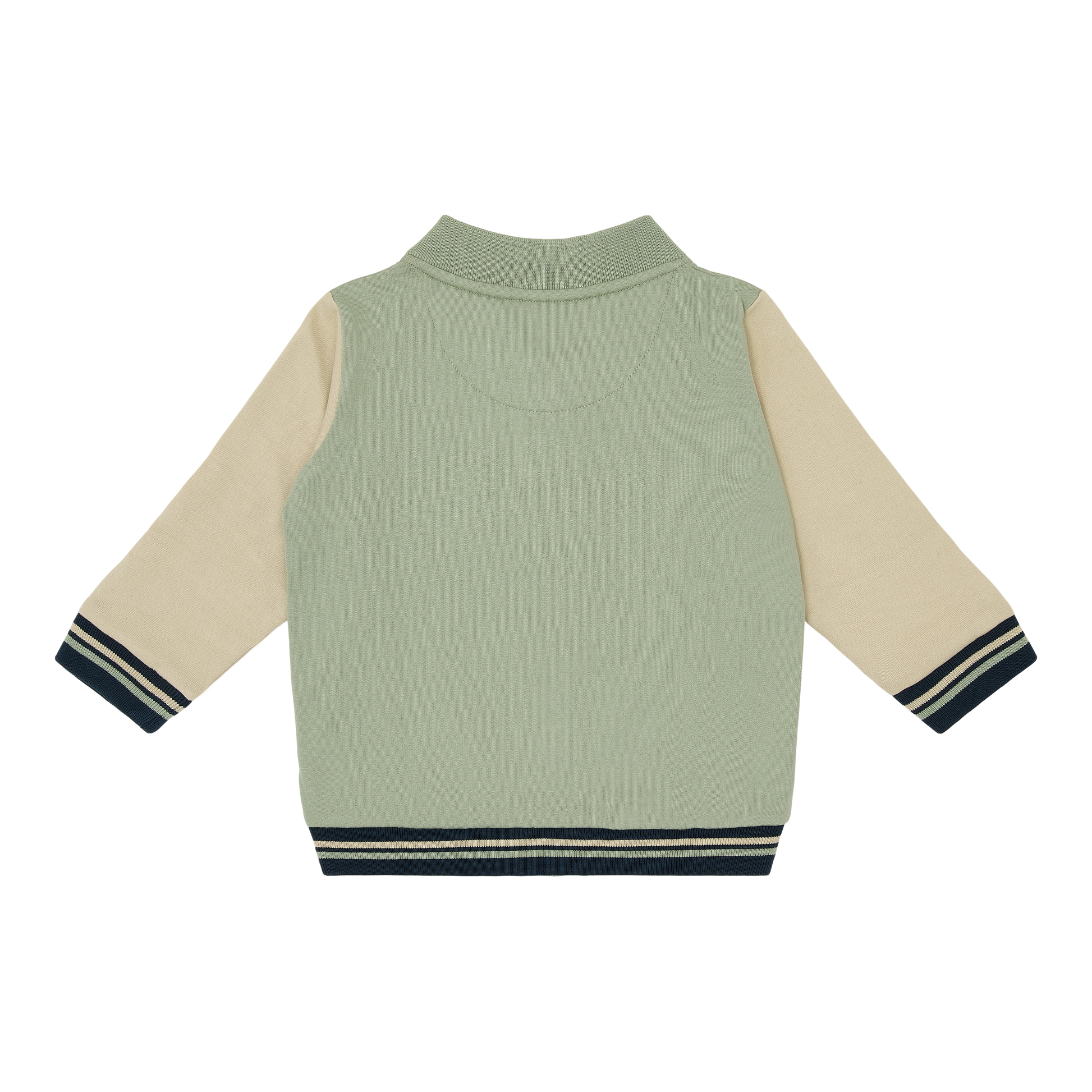 Ajax-baseball jacket green beige toddler 2