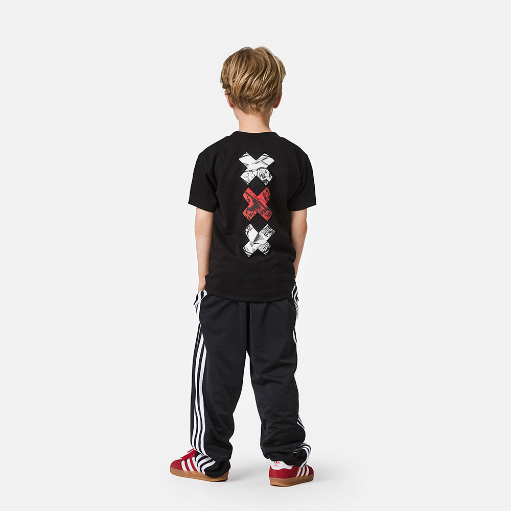Ajax-t-shirt black crosses junior 2