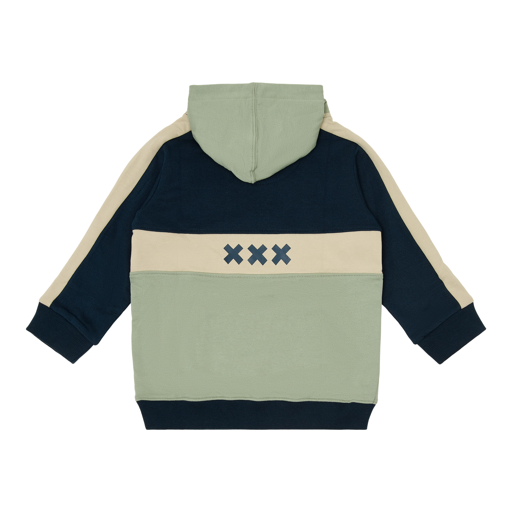 Ajax-hooded sweater green blue toddler 2