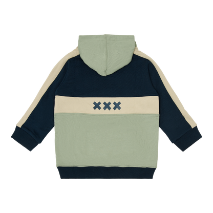 Ajax-hooded sweater green blue toddler 2