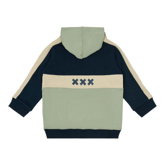 Ajax-hooded sweater green blue toddler 2