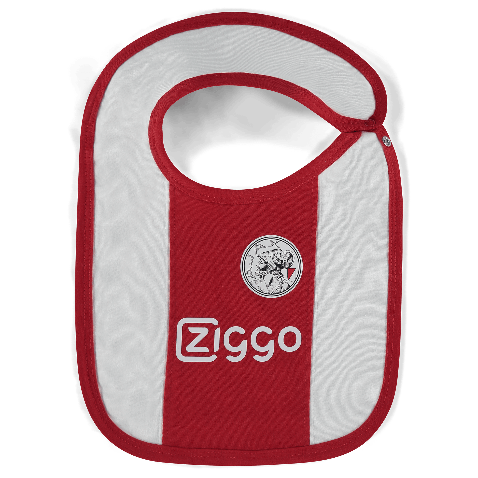 Ajax-baby bib white red white 1