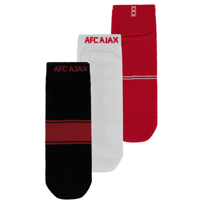 Ajax-sneakersocks 3-pack white red black 2