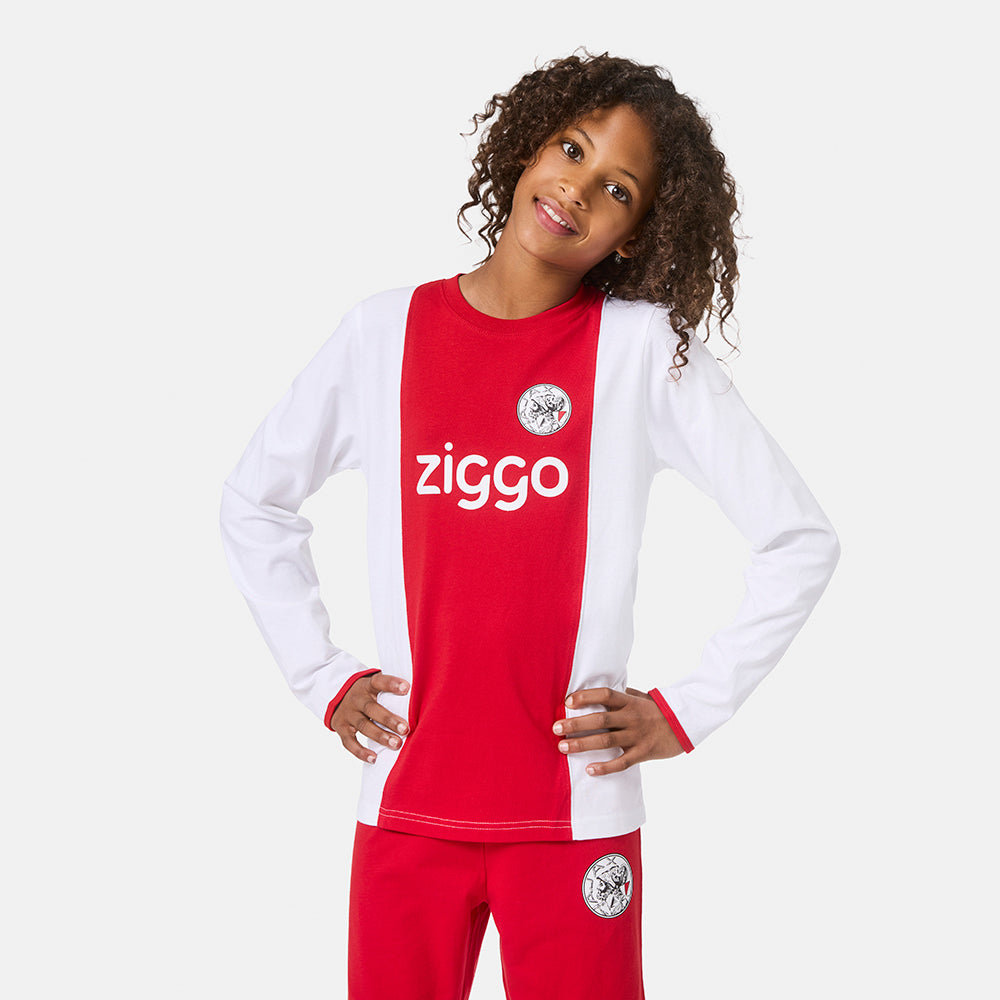 Ajax-pajamas white red 2