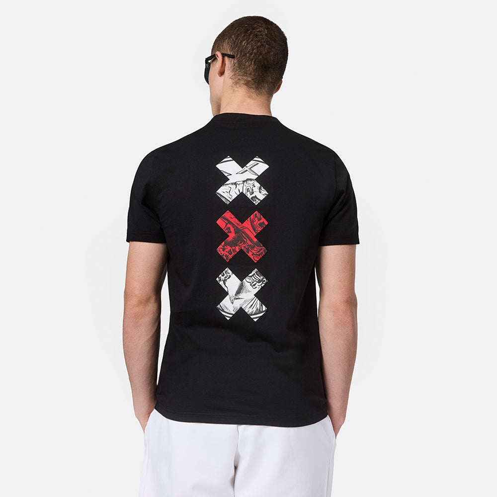 Ajax-t-shirt black crosses senior 1